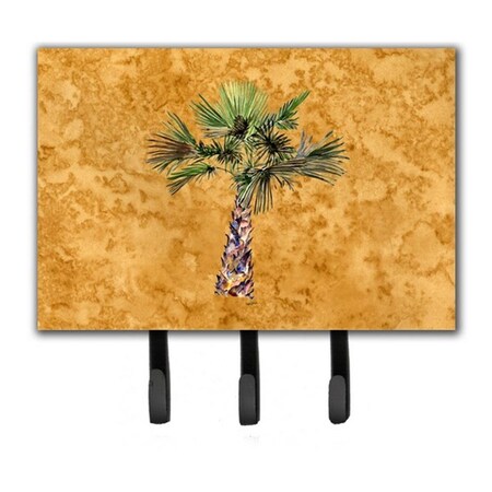 Carolines Treasures Palm Tree On Gold Leash and Key Holder 8706TH68