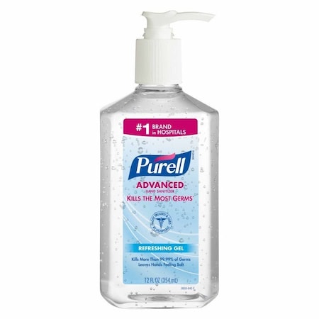Purell Hand Sanitizer Advanced 12 oz Ethyl Alcohol Gel Pump Bottle, 3659-12, 12PK 714107_CS