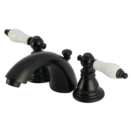Kingston Brass Mini-Widespread Bathroom Faucet with Pop-Up Drain, Matte Black KB950APL