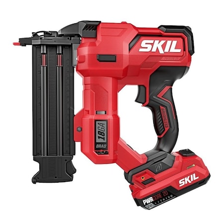 Skil PWRCORE 20 Series Brad Nailer Kit, Battery Included, 20 V, 2 Ah, 105 Nails Magazine, 18 ga Nail NA1800B-10