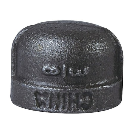 Prosource Pipe Cap, 3/8 in, FIP, Malleable Iron, 40 Schedule, 300 psi Pressure B300 10