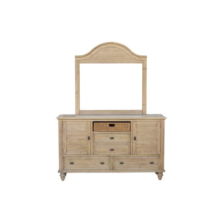 Homeroots 64" x 20" x 38" Solid WoodDresser 366184