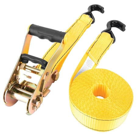 Performance Tool 2 pk. 1-1/2 in. X 15 ft. Tie Down Straps, Ratcheting, Yellow, 1800 Lbs., 2PK W1826