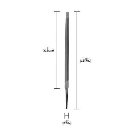 Zenport Mill Bastard File, Triangle, 8-Inches, 10PK AGF200T