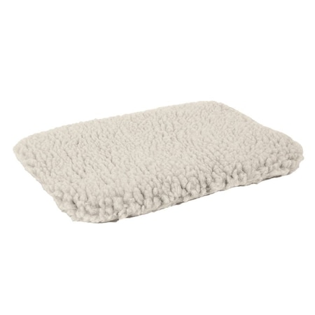 Slumber Pet Dog Mat, 23-3/4 in L, 16-3/4 in W, Acrylic/Polyester Sherpa Cover, Natural ZA427 23 55