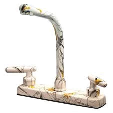 American Brass 8 in. Value Added Lavatory with Lever Handles, White Camouflage AMBCAMO-TTS-800