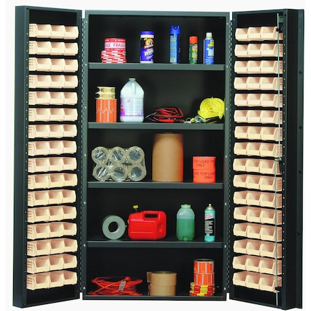 Quantum Storage Systems STORAGE CABINET W/32 CLEAR BINS QSC-36-32-4ISCL