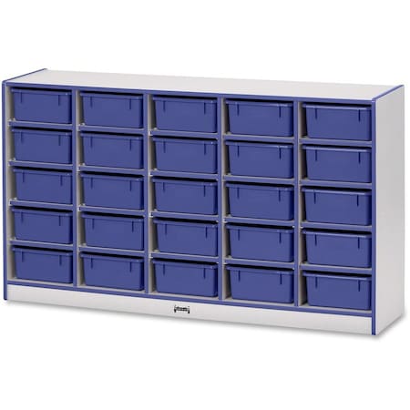 Jonti-Craft Rainbow Accents 25 Tub Mobile Storage, with Tubs, Blue 4026JCWW003