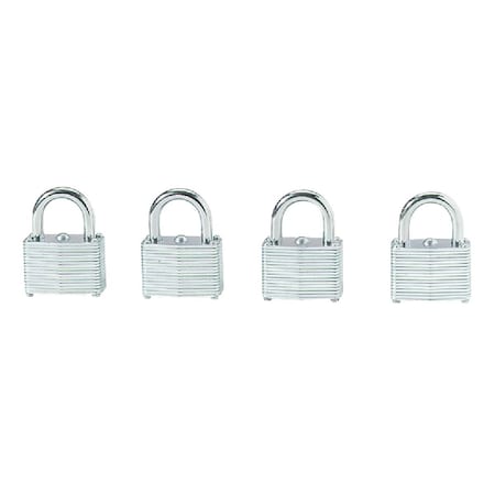 All-Source 1-1/2 In. Warded Steel Keyed Padlocks, 4PK 8596QDIB