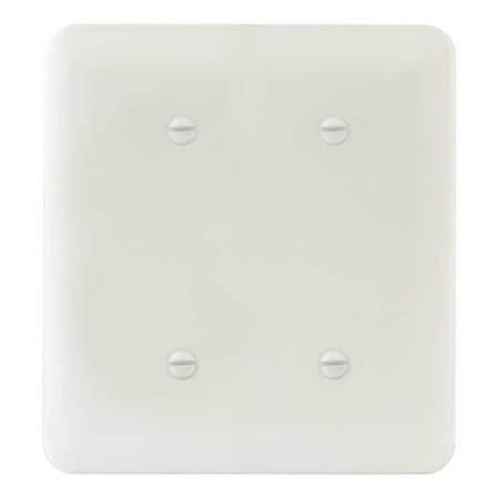 Titan3 Technology White Smooth 2-Gang Blank/Blank Princess Metal Wall Plate, 10PK TPMSPW-BB