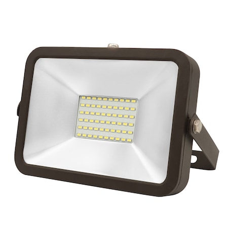 Factory 2U Lighting LED Flood Light 30w, 2800lm, 5000K, Bracket Mount, 100-277V AC, Bronze 803810