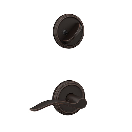 Schlage Residential Schlage Custom Pennant Lever with Indy Rose Interior Active Trim with 16680 Latch and 10269 FC59PEN716IND