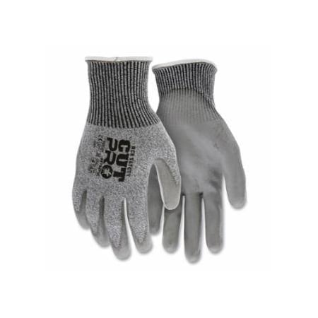 Mcr Safety CutPro 92752PU 13-ga HyperMax, PU Coated Gloves, Small, Salt-and-Pepper/Gray, 12PK 127-92752PUS