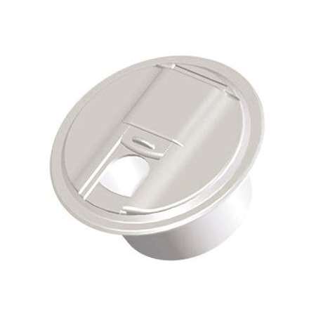 Rv Designer CABLE HATCH, ROUND, UNIVERSAL STYLE, POLAR WHITE - 5IN X 3IN B101