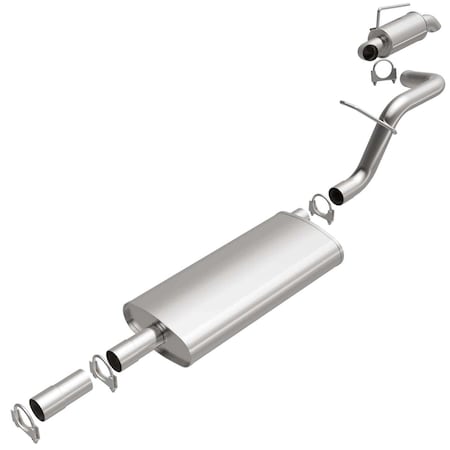 Bre Exhaust Exhaust System, Aluminized Steel; With Mufflers; 2-1/2 Inch Pipe Diameter; Single Exhaust 106-0047