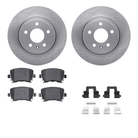 Dynamic Friction Co DFC Brake Rotor with 5000 Brake Pads and Hardware Kit 6512-73262