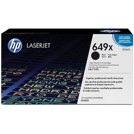 Hp 649X Black Original LaserJet Toner Cartridge, 17,000 Yield CE260X