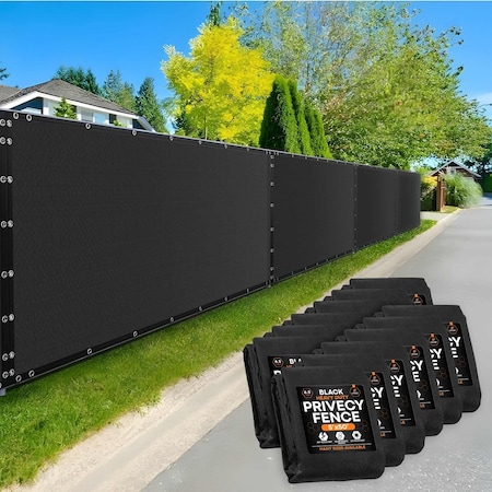 Xpose Safety Privacy Fence Screen 5ft x 50ft, Black, 12PK PS-550BK-12-X