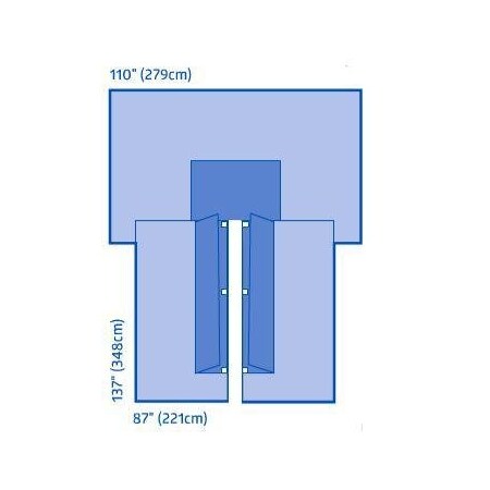 Medline Cardiovascular Split Drape, Sterile, 8PK DYNJP4003