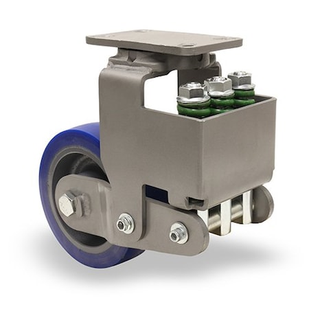 Hamilton Aerospace Spring Loaded Forge Master Swivel Caster, 6" x 3" Ergo-Glide XT Wheel S-AEZFFM-63EGB