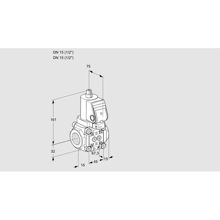 Honeywell Kromschroder VLV ASSY, SOLND, 1/2NPT, GAS , VAS 1T15N/NKS KS88024152