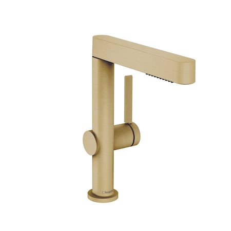 Hansgrohe Finoris Single-Hole Faucet 230 with 2-Spray Pull-Out, 1.2 GPM in Brushed Gold Optic 76063251