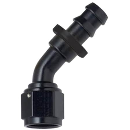 Fragola 204506-BL 45 deg 8000 Series Push-Lock -06 AN Race Hose End, Black FRG204506-BL