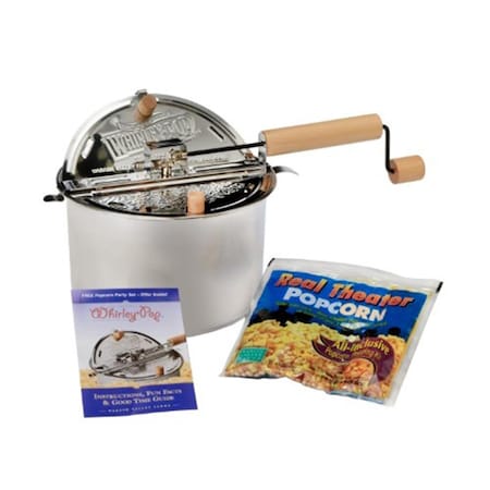 Wabash Valley Farms 24003DS Stainless Steel Whirley-Pop  Real Theater Popping Kit WA599182