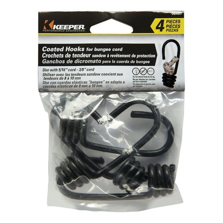 Keeper Bungee Cord Hooks, Black, 40PK 8866105