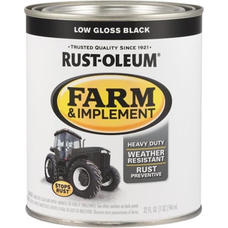 Zinsser Rustoleum Farm Paint, Low Gl Black - 1 qt. 280107