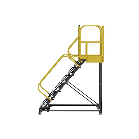 Ballymore 112 in H Steel Rolling Ladder, 7 Steps PL073228P