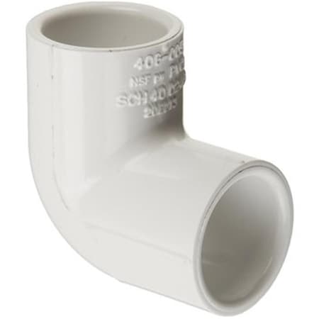 Spears Mfg 1.5 in. 90 deg Socket Elbow Schedule, White 406015S
