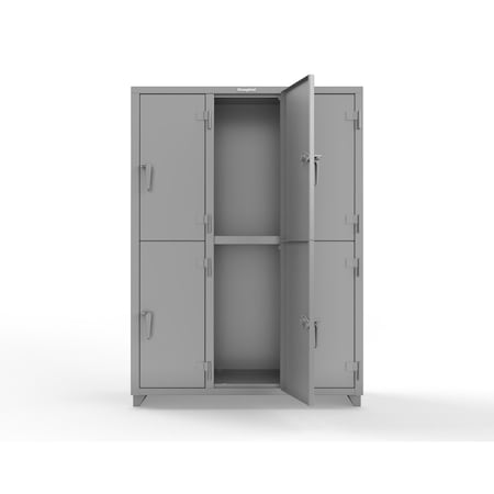 Strong Hold 14 GA Double-Tier Locker - 6 Compartments 4.66-6D-18-2T-L
