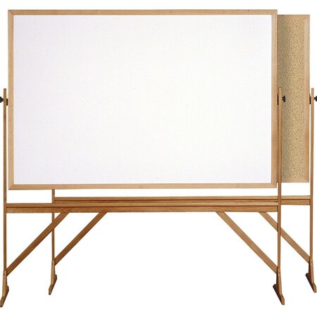 Ghent Combination Board, 78 1/8 in, 77 1/4 in, Wood Frame, White/Natural RMK46
