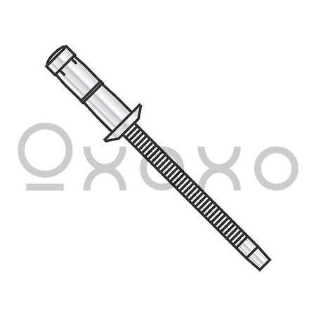 Oxoxo 1/4X.11-.19 Water Resistant Dome Structural Rivet Aluminum, 2000PK 295367