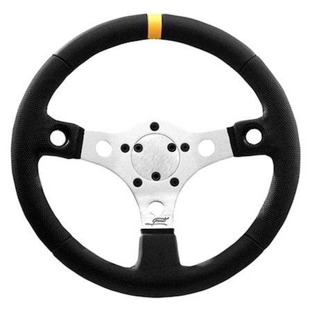 Grant 3-Spoke Silver Anodized Aluminum Design Performance GT Series Steering Wheel with Black 633