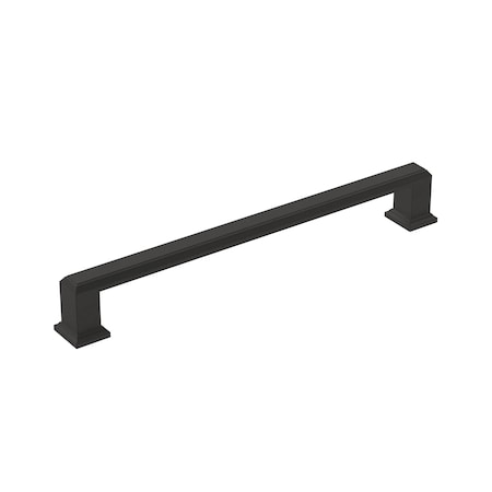Amerock Appoint 7-9/16 in 192 mm Center-to-Center Matte Black Cabinet Pull BP36761FB