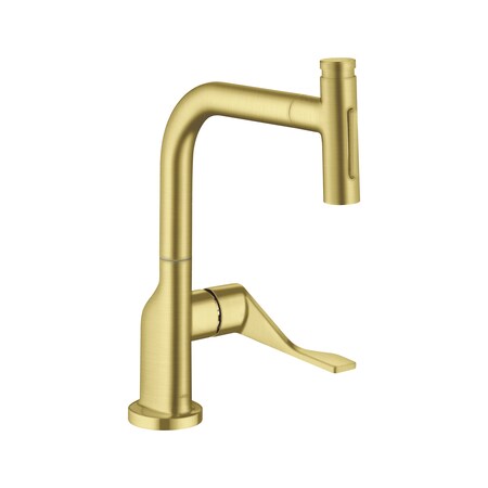 Axor Citterio Kitchen Faucet Select 2-Spray Pull-Out with sBox, 1.75 GPM in Brushed Gold Optic 39862251