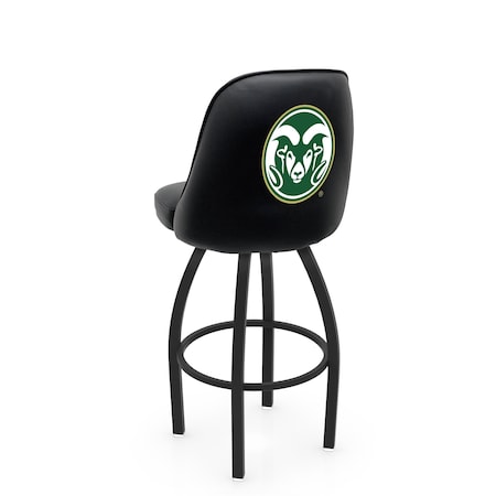 Holland Bar Stool Co Logo Grizzly Colorado State 36 in. Swivel Bar Stool with Black Wrinkle Finish L048