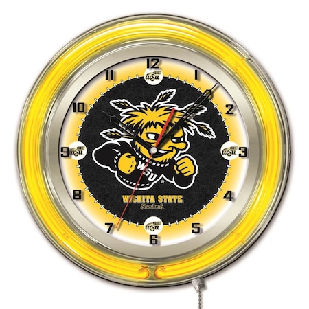 Holland Bar Stool Co Wichita State University Double Neon 19" Clock Clk19WichSt