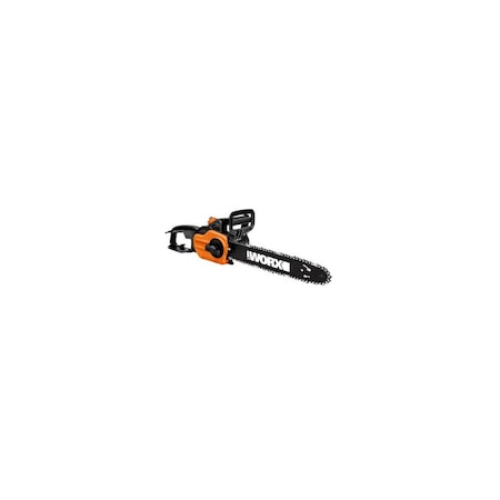 Worx Chainsaw, 8 A, 120 V, 28 in Cutting Capacity, 14 in L Bar/Chain, 3/8 in Bar/Chain Pitch WG305