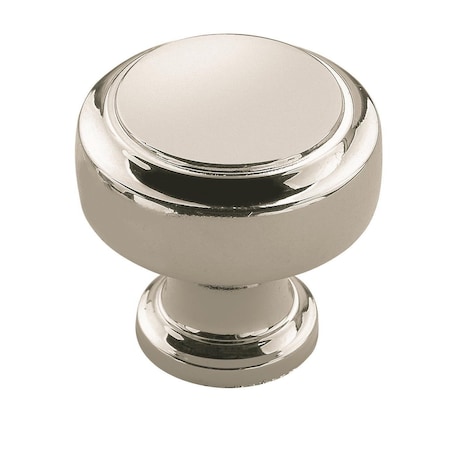 Amerock Highland Ridge 1-3/16 in 30 mm Diameter Polished Nickel Cabinet Knob BP55312PN
