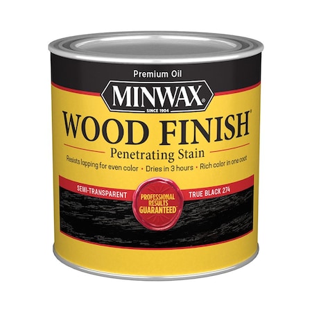 Minwax 1/2 Pt Minwax 22764 True Black Wood Finish Penetrating Oil-Based Wood Stain 22765