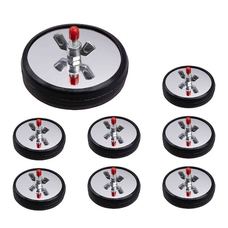 Mytee Products Rubber Coated Magnetic Flag Holder for Oversize Load Sign w/ Foam Pad, 8PK VMF-H-Rx8