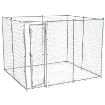 Lucky Dog Chain Link Kennel, 612, 10 ft OAL, 5, 8 ft OAW, 6 ft OAH, Steel, Galvanized CL 61028EZ