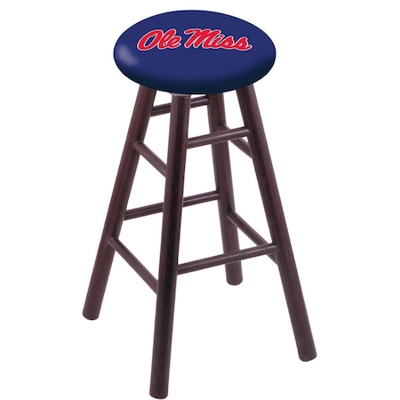 Holland Bar Stool Co Oak Bar Stool, Dark Cherry Finish, Ole' Miss Seat RC30OSDC