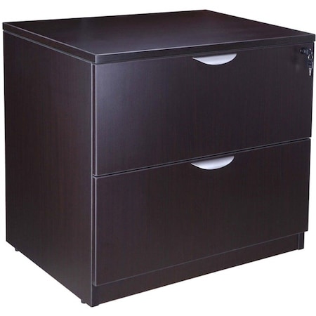 Boss Office Products Boss 2-Drawer Lateral File - 31inW x 22inD - Mocha N112-MOC