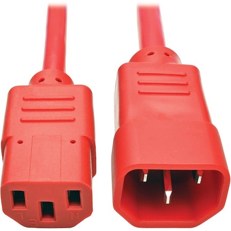 Eaton Tripp Lite Series PDU Power Cord, C13 to C14 - 10A, 250V, 18 AWG, 6 ft. 1.83 m, Red P004-006-ARD