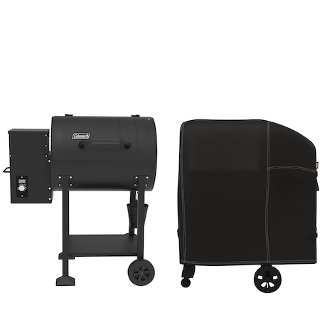 Coleman Cookout 700 Grilling Kit with Hardwood Pellet Grill and Heavy-Duty Cover CO-700PG-2-KIT