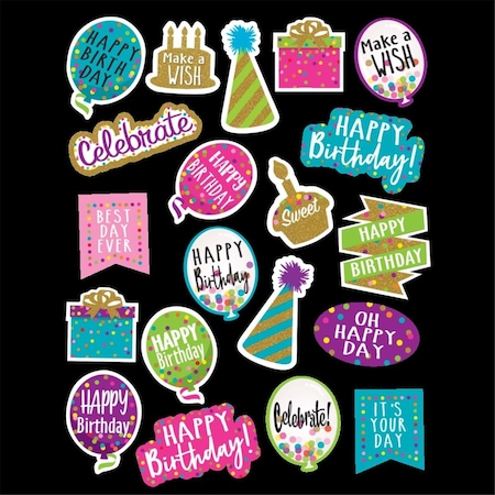 Teacher Created Resources Happy Birthday Confetti Stickers, 12PK TCR8585-12